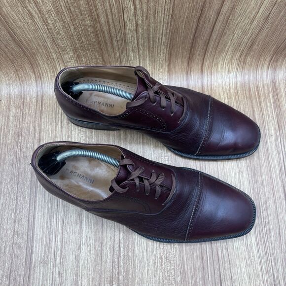 MAGNANNI Mahogany Cap Toe Lace Up Mens size 10.5 (4026) Dress Shoes - Picture 9 of 9